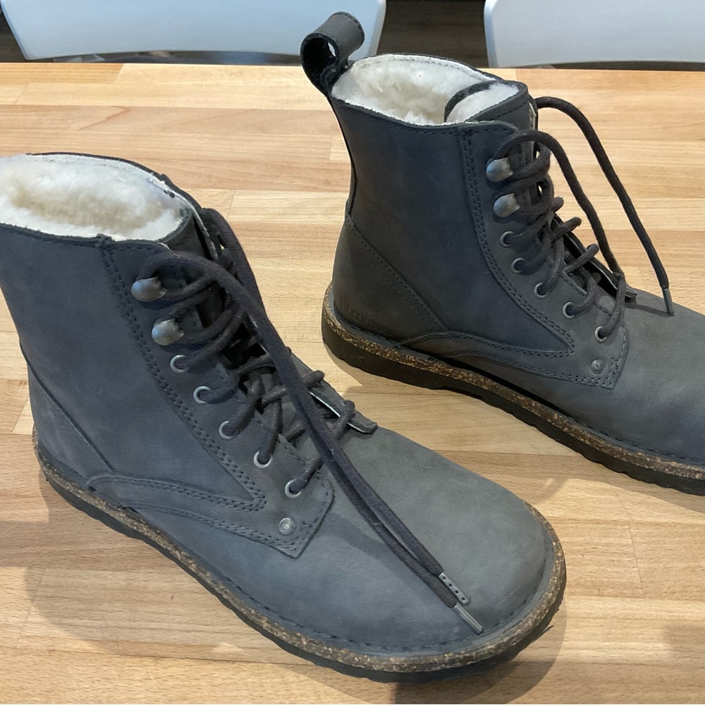 Birkenstock Dark Gray Combat Boots